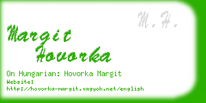 margit hovorka business card